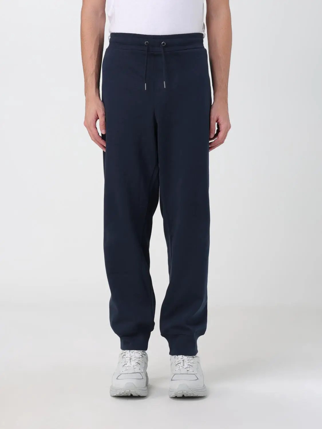 Men’s Blue Cotton Joggers – Armani Exchange Drawstring Sweatpants