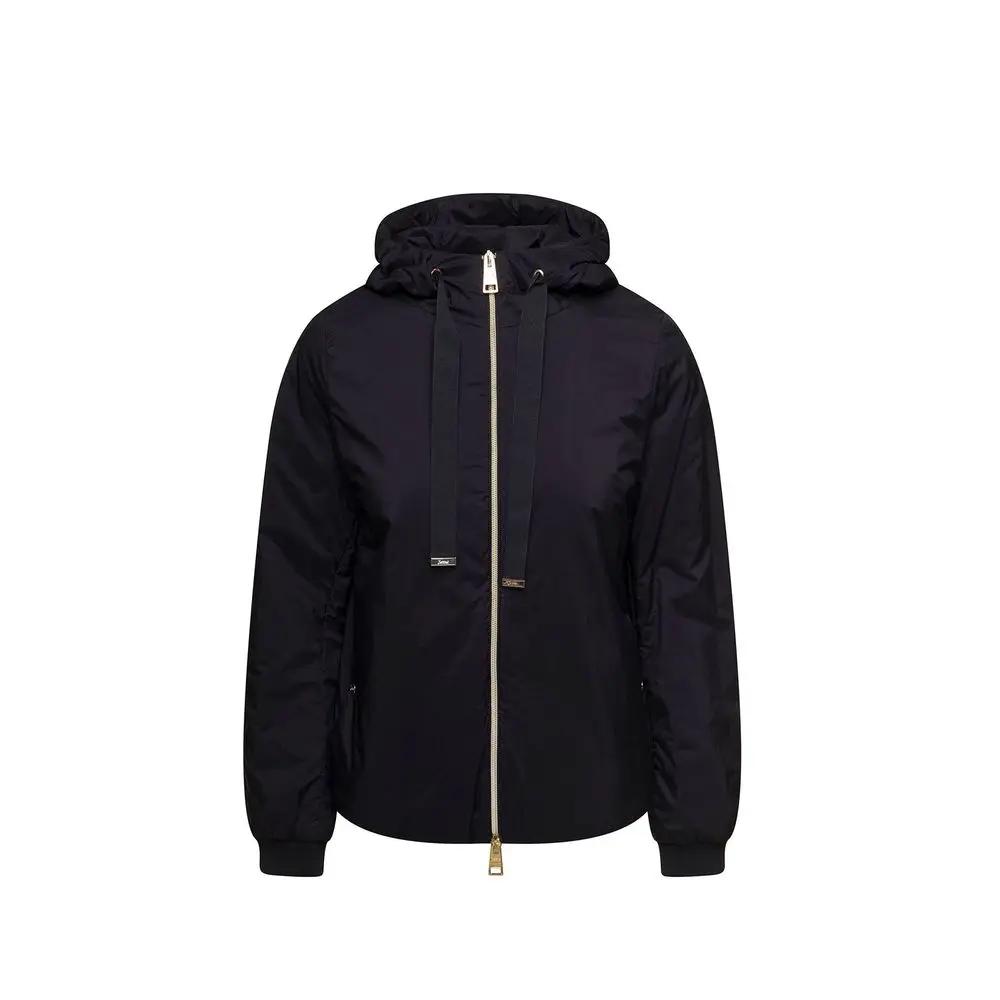 Herno Black Polyamide Bomber