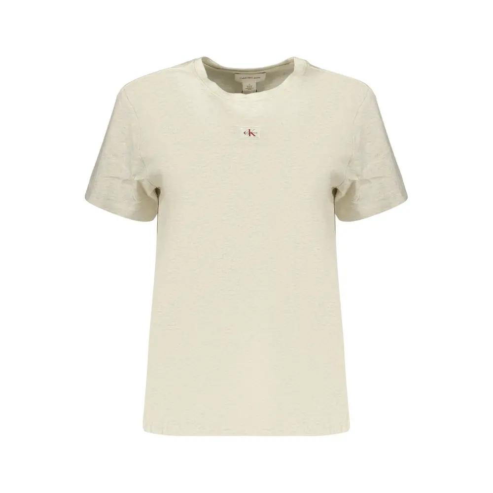 T-shirt en coton gris Calvin Klein pour femme