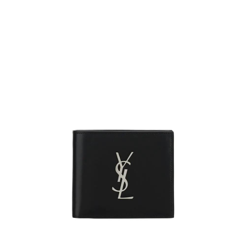Saint Laurent Black Calf Leather Bos Taurus Wallet