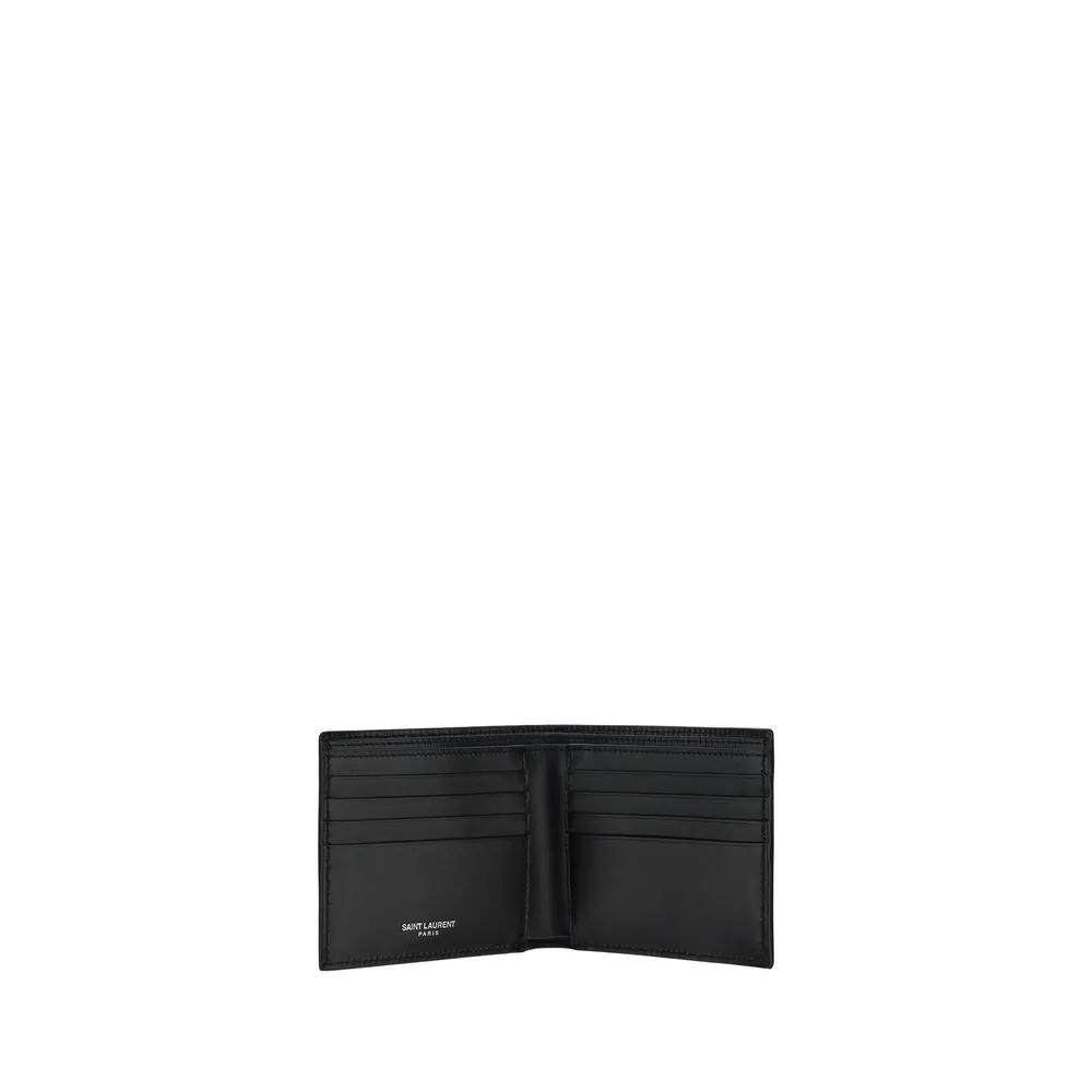 Saint Laurent Black Calf Leather Bos Taurus Wallet