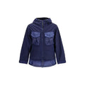 Veste Goggle homme bleue – C.P. Company Bi-TM Mixed Nylon Zip PE26