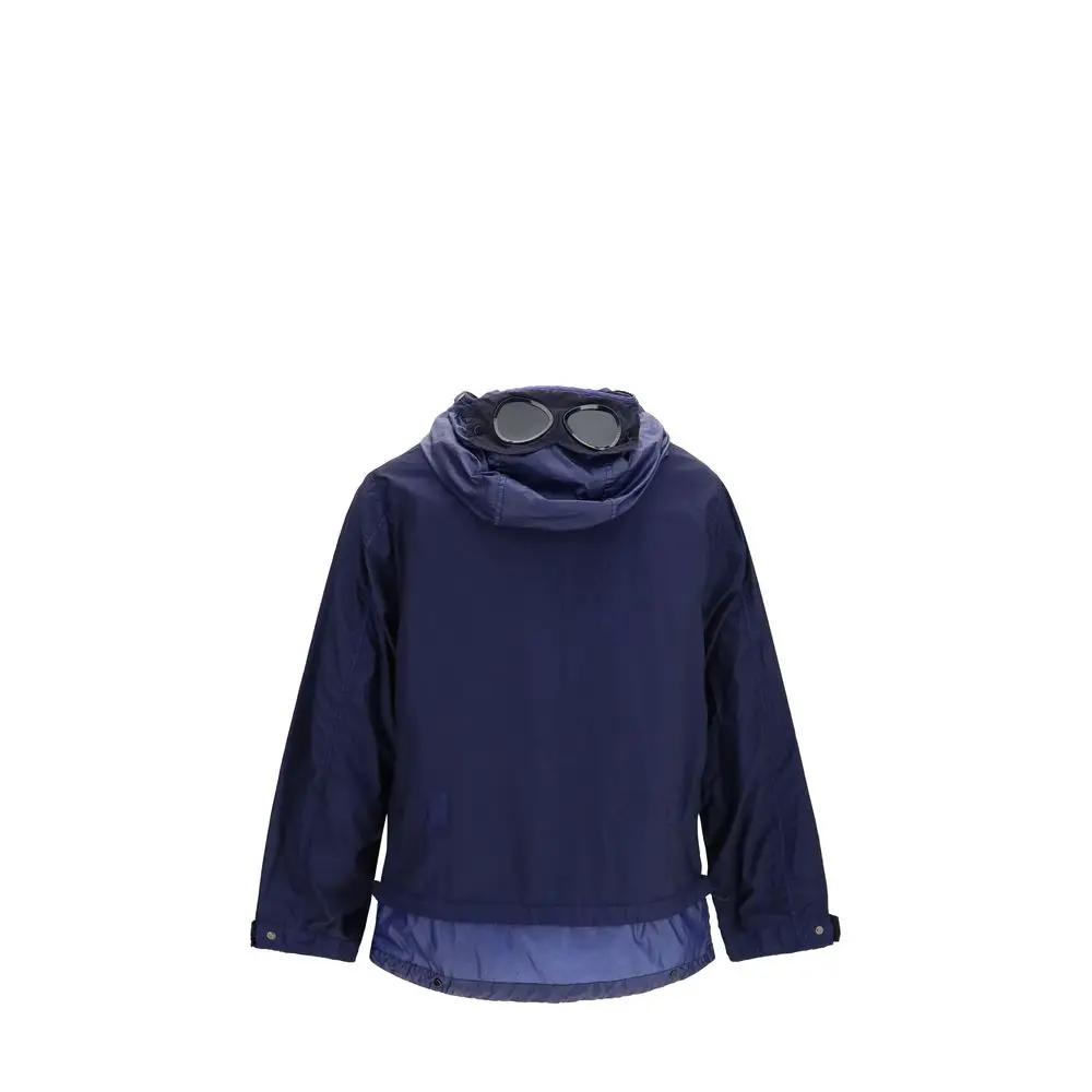 Veste Goggle homme bleue – C.P. Company Bi-TM Mixed Nylon Zip PE26