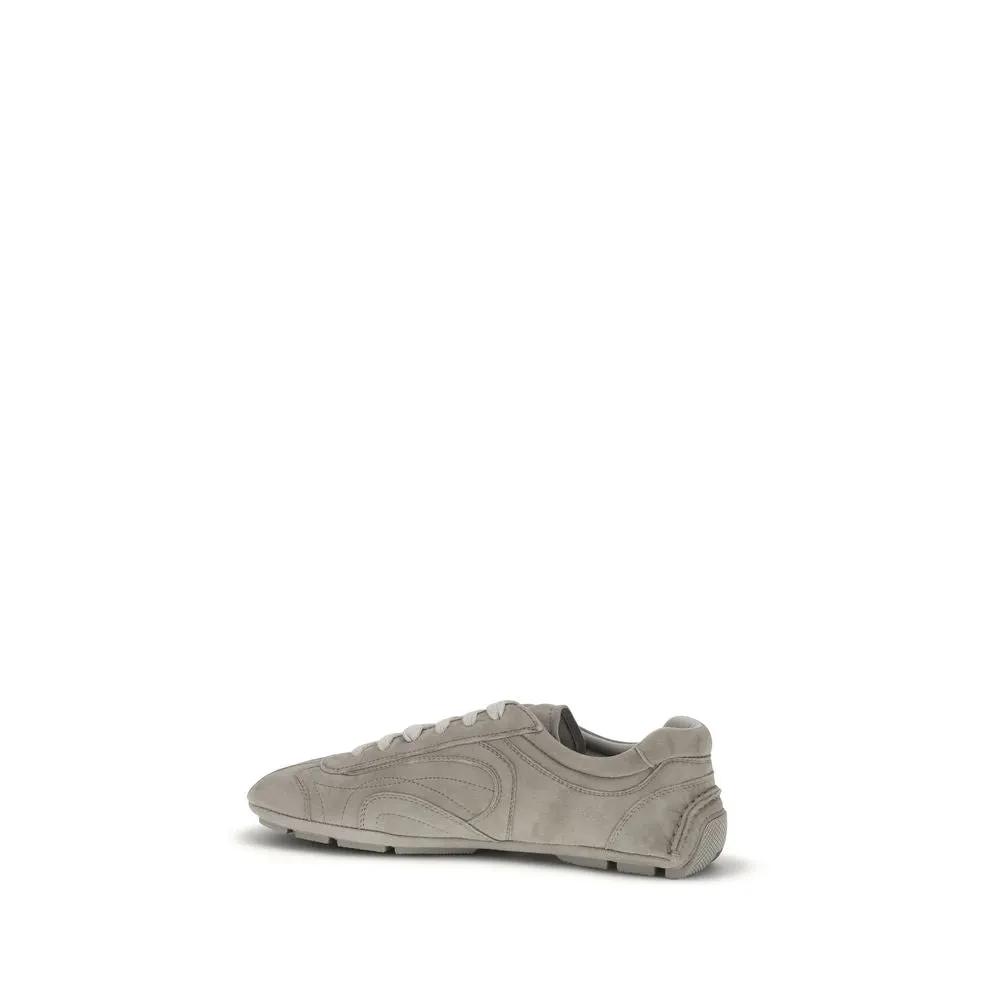 Prada Beige Lamb Ovis Aries Aries Athletic Sneakers