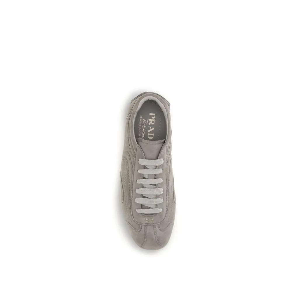 Prada Beige Lamb Ovis Aries Aries Athletic Sneakers