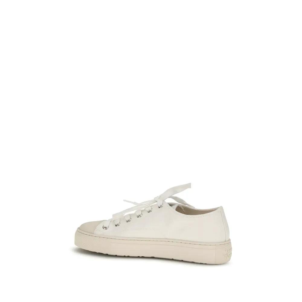 Baskets basses en tissu blanc Vivienne Westwood