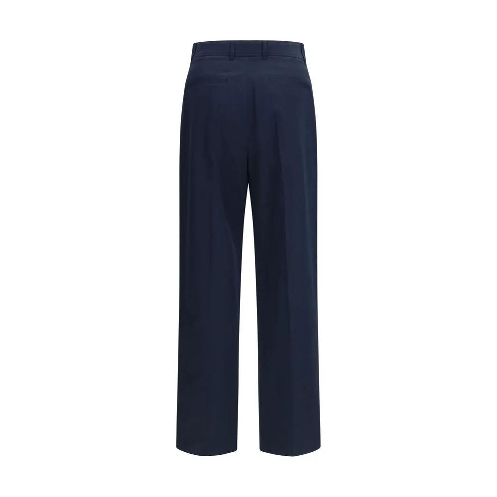 Pantalon décontracté en coton bleu Valentino