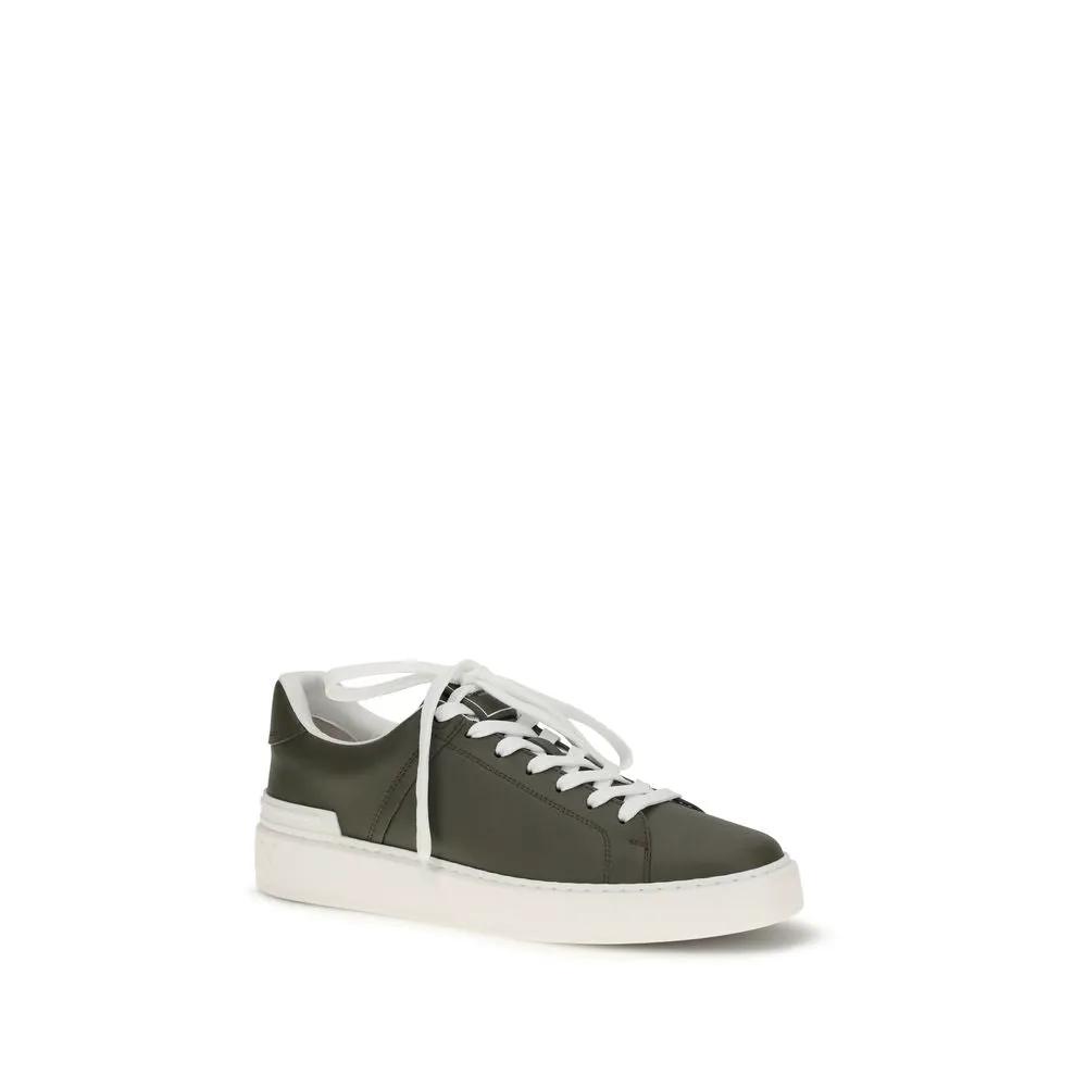 Baskets basses Balmain en cuir de veau bicolore Bos Taurus