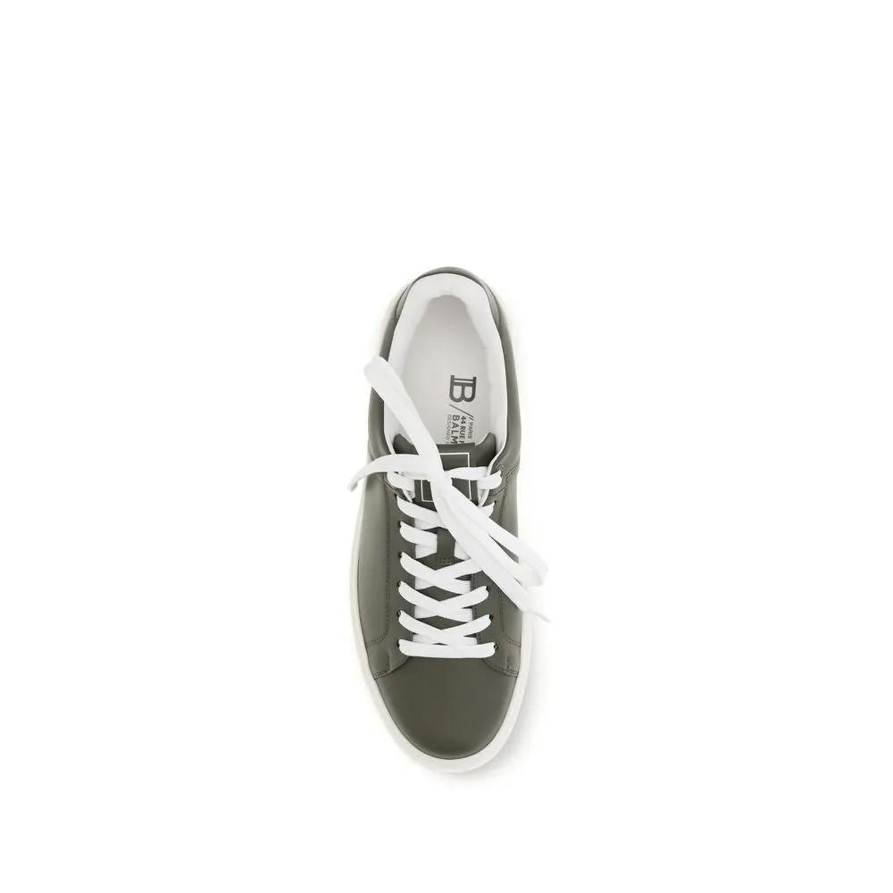 Baskets basses Balmain en cuir de veau bicolore Bos Taurus
