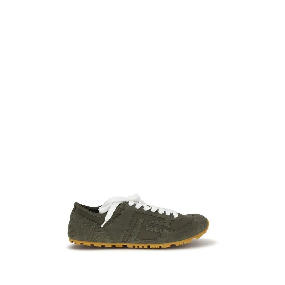 Baskets athlétiques Balmain bicolores en cuir de veau Bos Taurus