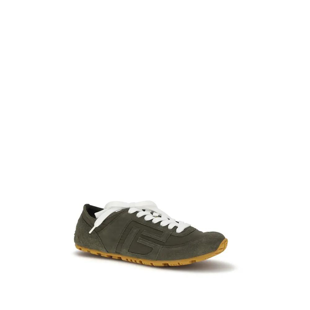 Baskets athlétiques Balmain bicolores en cuir de veau Bos Taurus