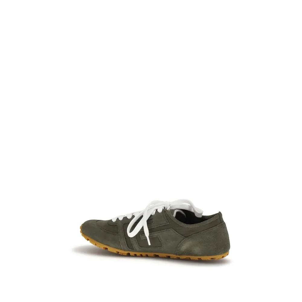 Baskets athlétiques Balmain bicolores en cuir de veau Bos Taurus