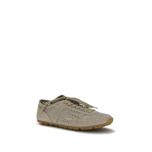 Baskets Balmain en coton beige