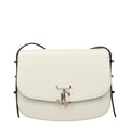 Women’s White Leather Crossbody Bag – Jimmy Choo Adjustable Strap Logo Detail