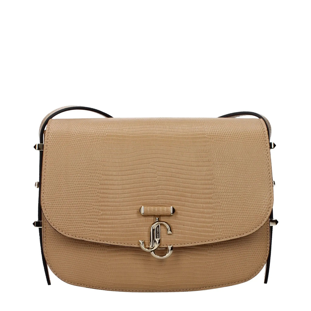 Sac bandoulière en cuir marron pour femme – Jimmy Choo teinte biscuit, bandoulière réglable