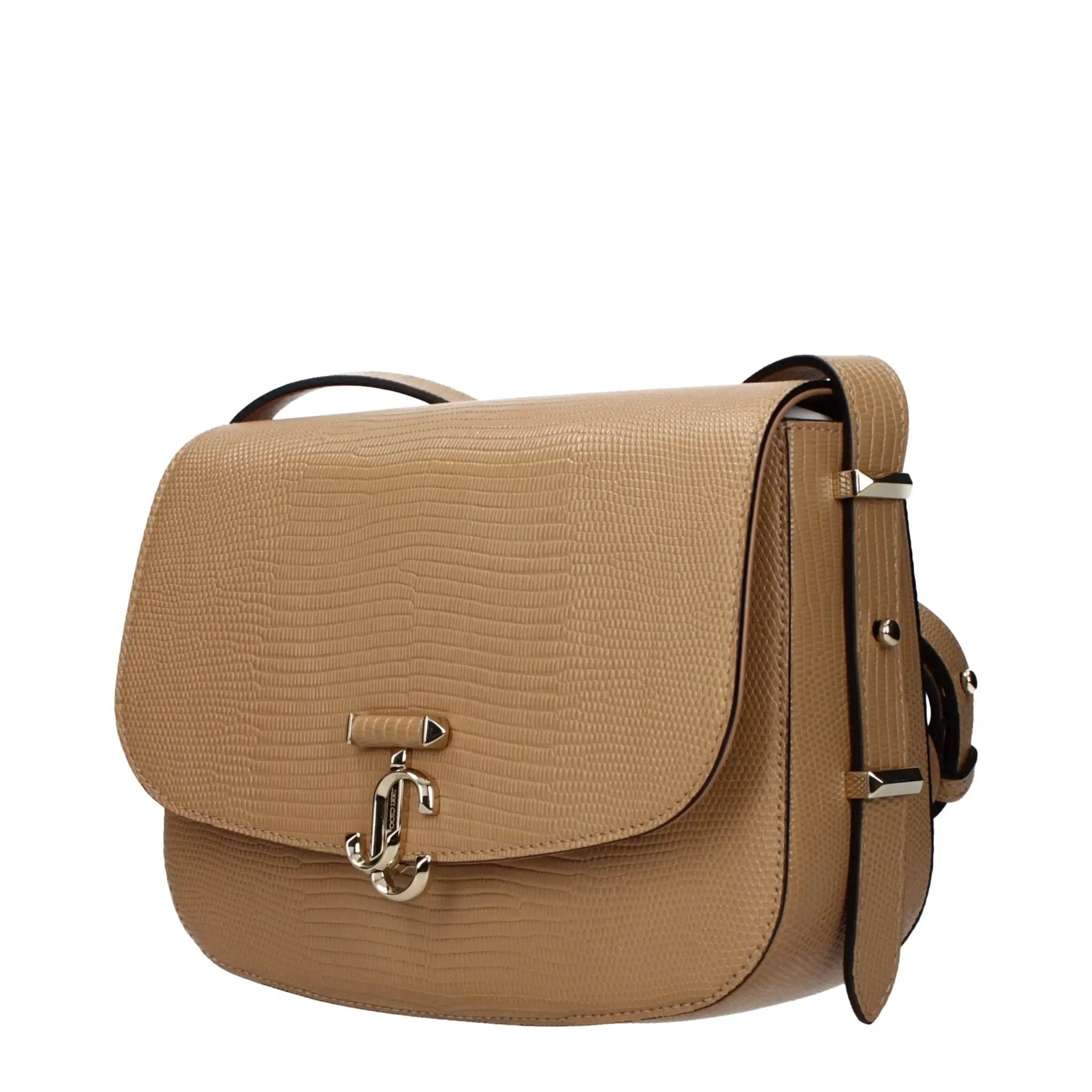 Sac bandoulière en cuir marron pour femme – Jimmy Choo teinte biscuit, bandoulière réglable