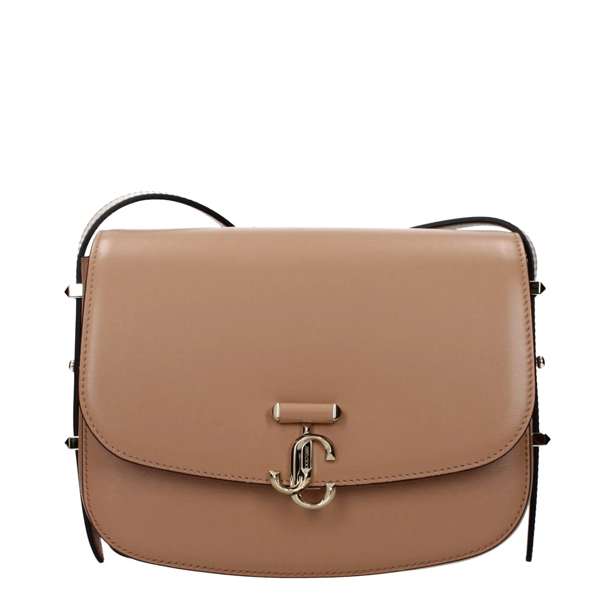 Sac bandoulière en cuir marron pour femme – Jimmy Choo Sangle réglable et amovible Logo