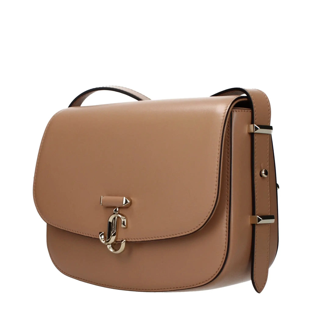 Sac bandoulière en cuir marron pour femme – Jimmy Choo Sangle réglable et amovible Logo