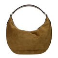 Women’s Brown Suede Shoulder Bag – Jimmy Choo Camel Leather Logo Detail