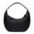 Women’s Black Leather Shoulder Bag – Jimmy Choo Logo Detail Elegant Design