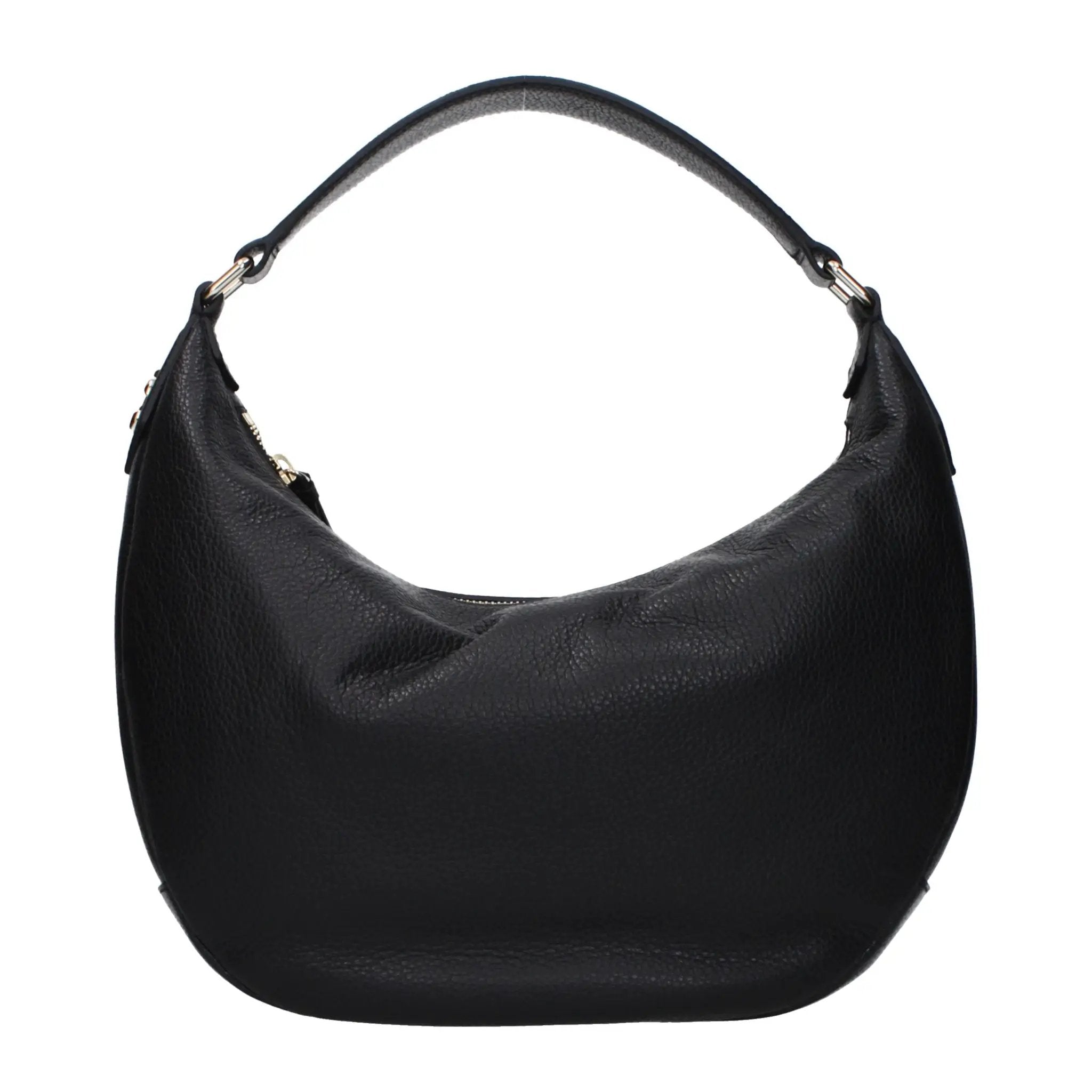 Women’s Black Leather Shoulder Bag – Jimmy Choo Logo Detail Elegant Design