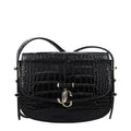 Sac bandoulière en cuir noir pour femme – Jimmy Choo Sangle réglable et amovible Logo