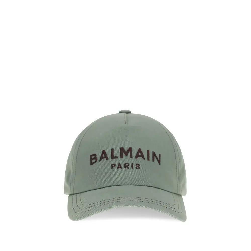Casquette Balmain en coton gris