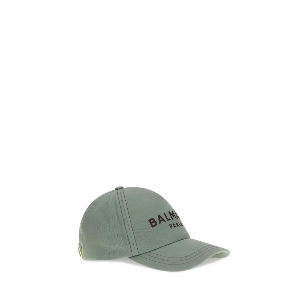 Casquette Balmain en coton gris