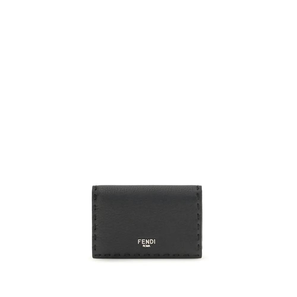 Fendi Black Calf Leather Bos Taurus Wallet