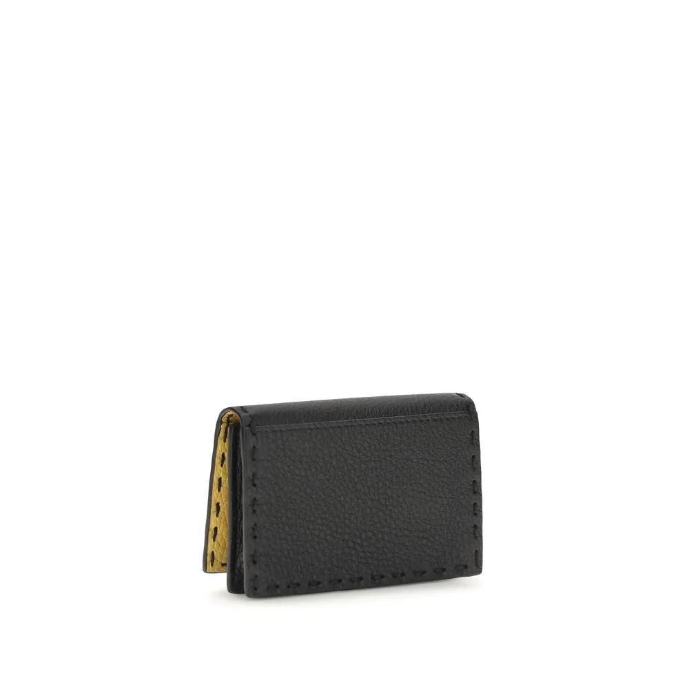 Fendi Black Calf Leather Bos Taurus Wallet