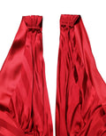 Robe-Combinaison Dolce & Gabbana Rouge Plongeante Halter Drapée