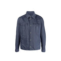 Manteau coton lin bleu homme – Herno léger boutons pression