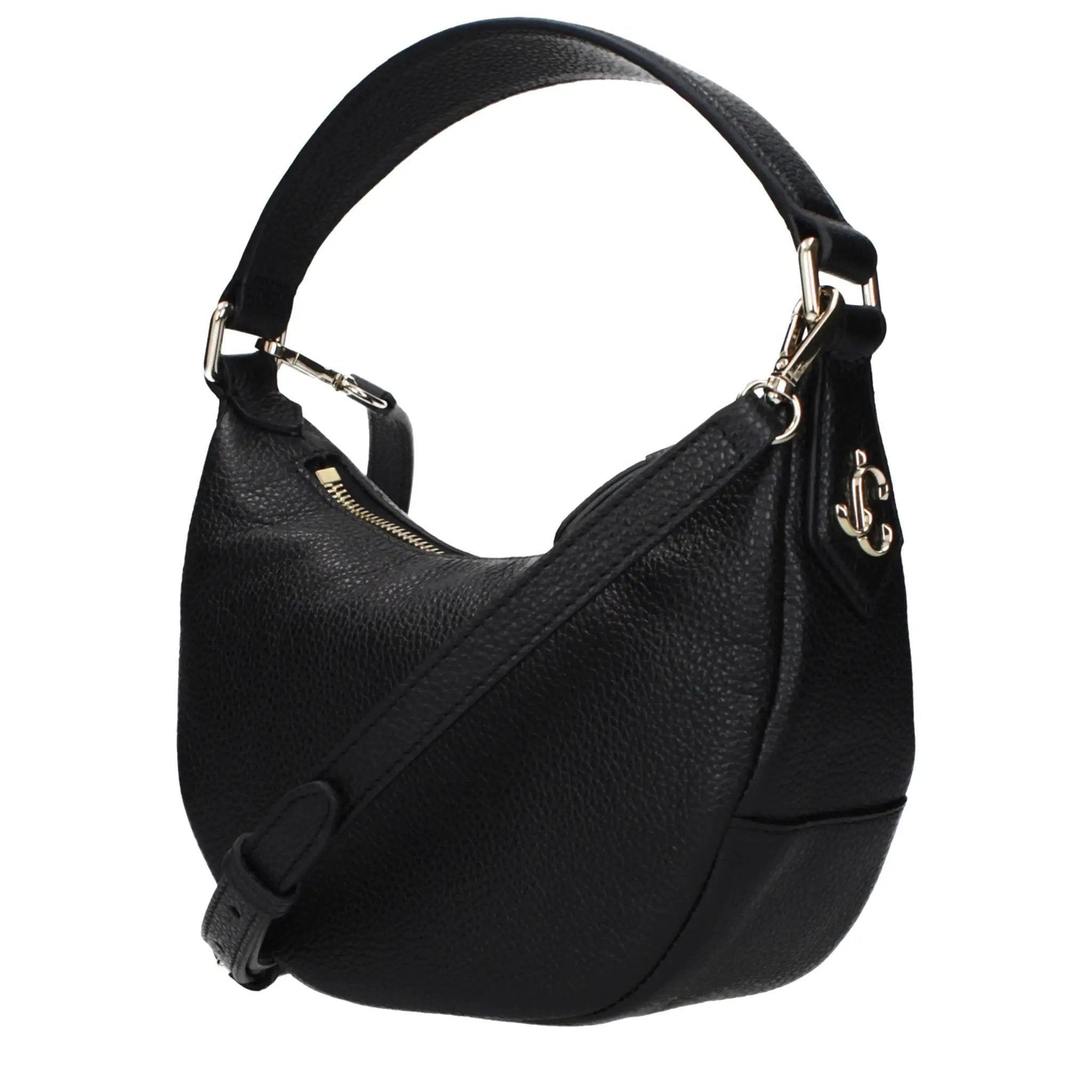 Sac à main en cuir noir pour femme – Jimmy Choo effet vintage, lanière réglable