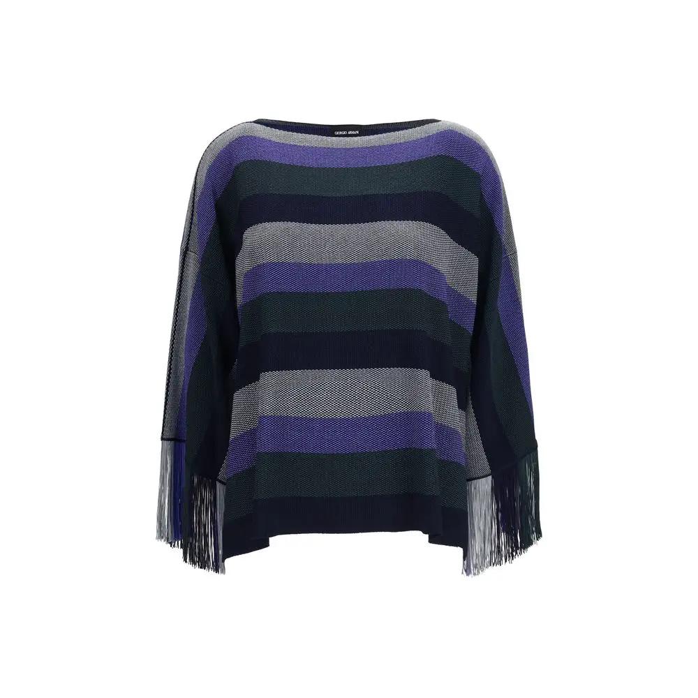 Giorgio Armani Blue Viscose Sweater