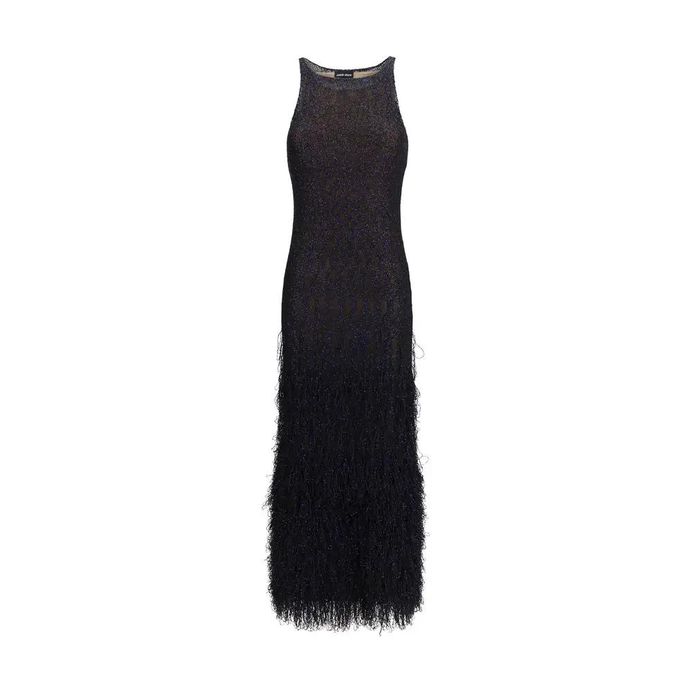 Robe de cocktail Giorgio Armani en polyamide bleu