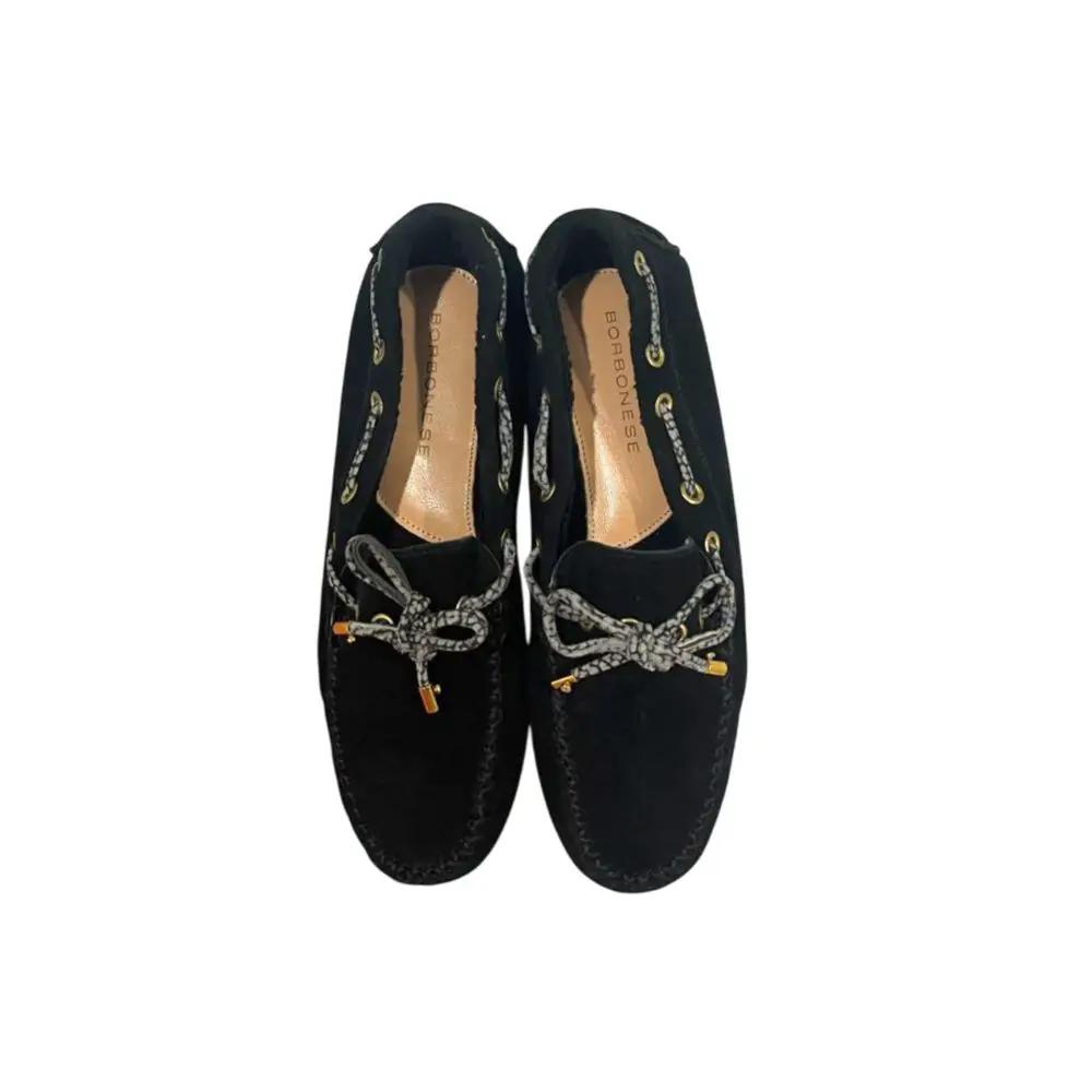 Borbonese Black Rubber Women Loafer
