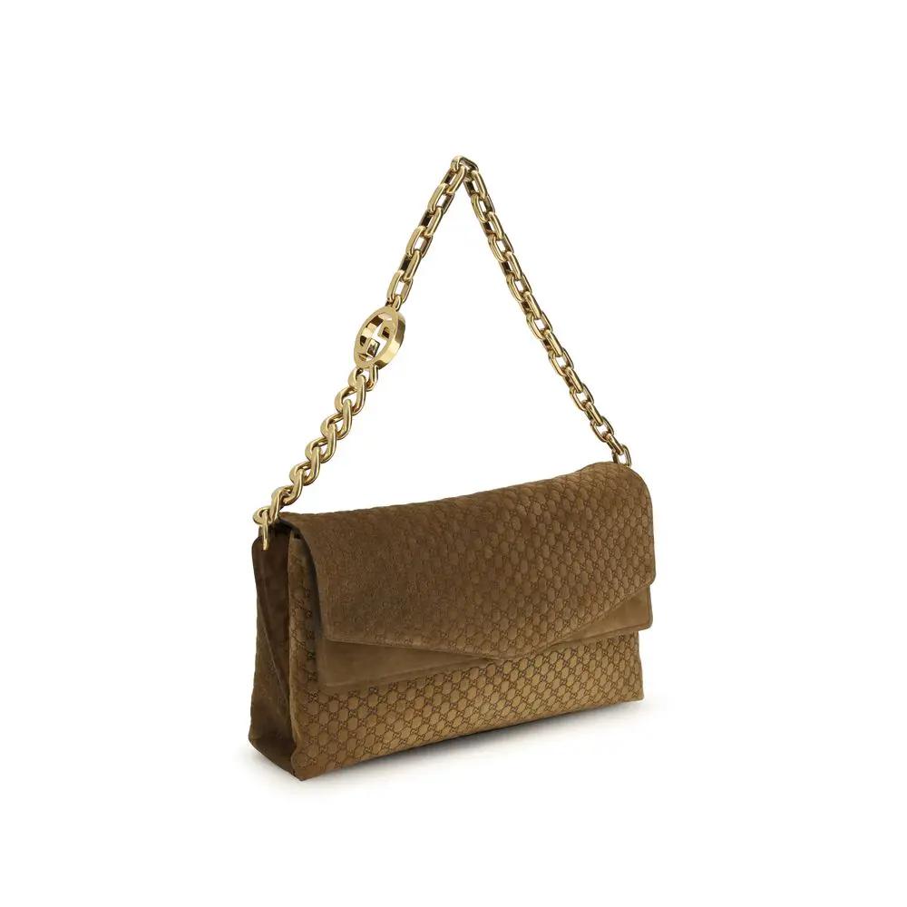Gucci Beige Calf Leather Bos Taurus Handbag