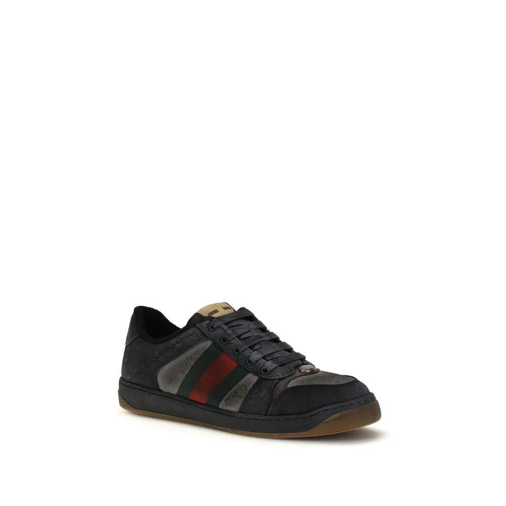 Baskets basses Gucci Bos Taurus en cuir de veau noir