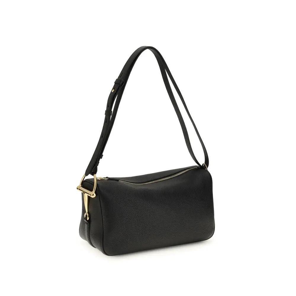 Sac bandoulière Gucci Bos Taurus en cuir de veau noir
