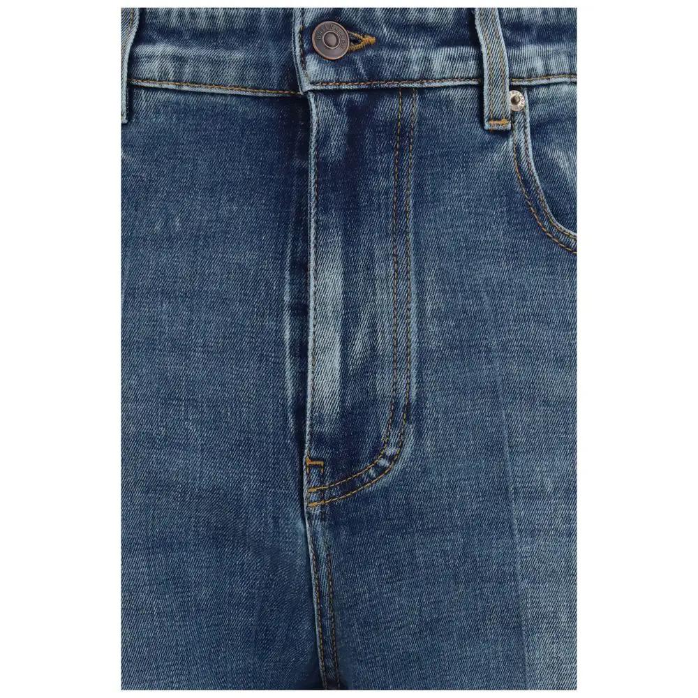 Women’s High-Waisted Skinny Jeans – Balenciaga Blue Cotton Slim Fit SS26