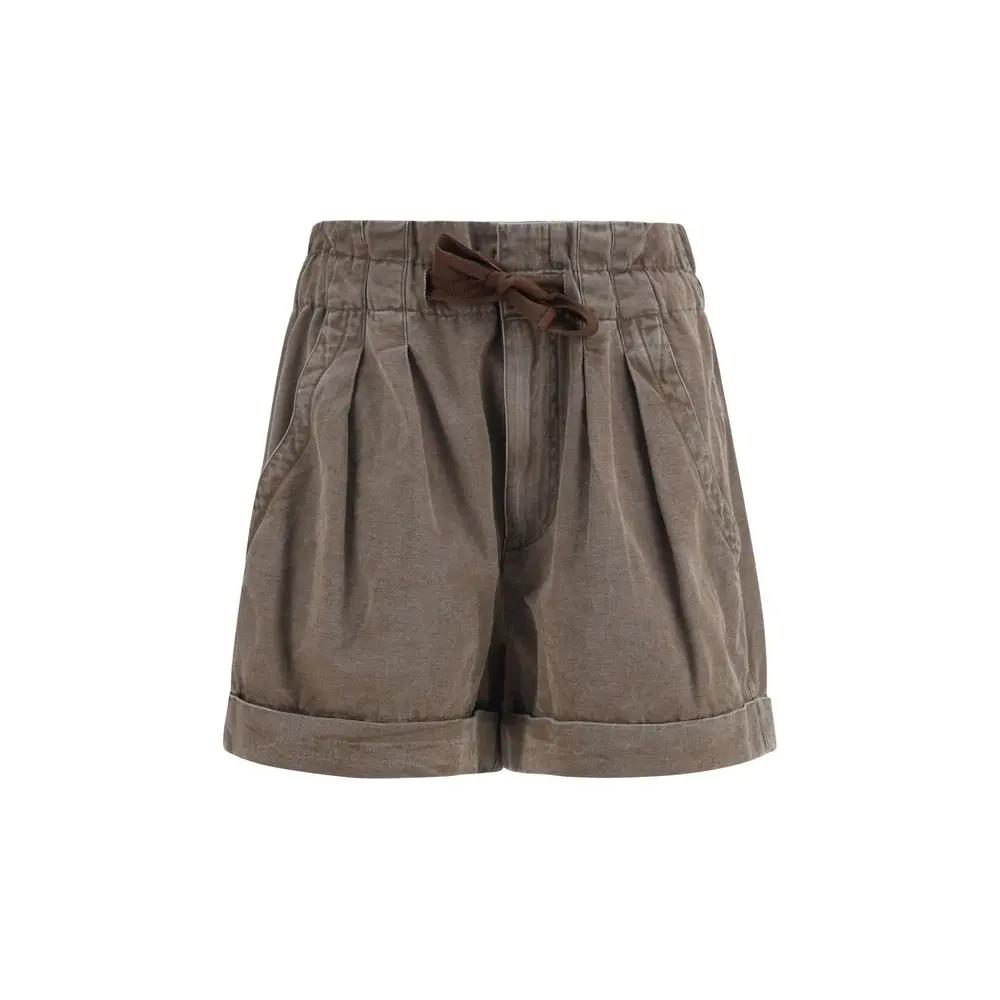 Short bermuda en coton marron Marant Étoile