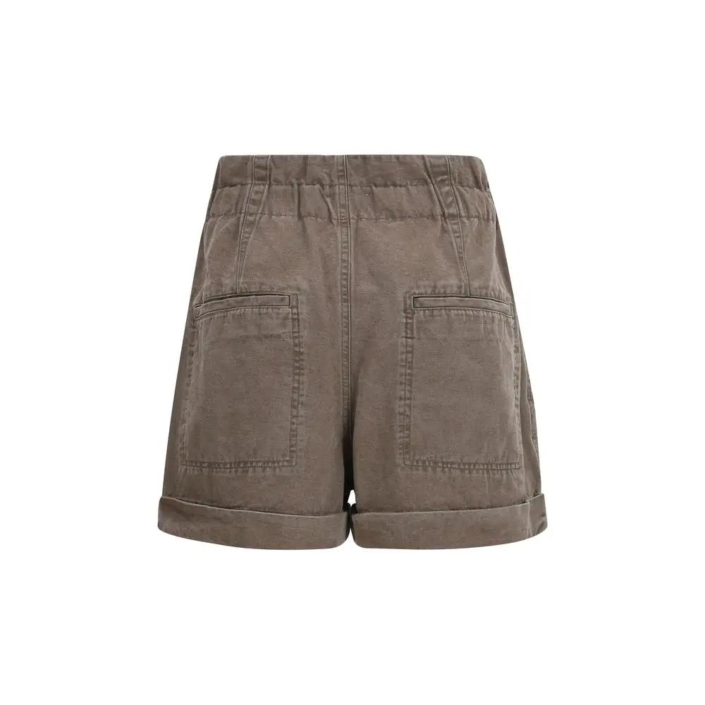Short bermuda en coton marron Marant Étoile