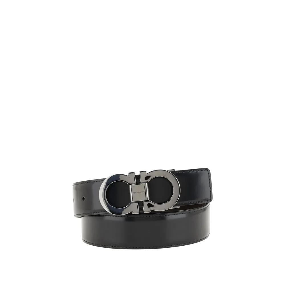 Ceinture Ferragamo Bos Taurus Regular en cuir de veau noir