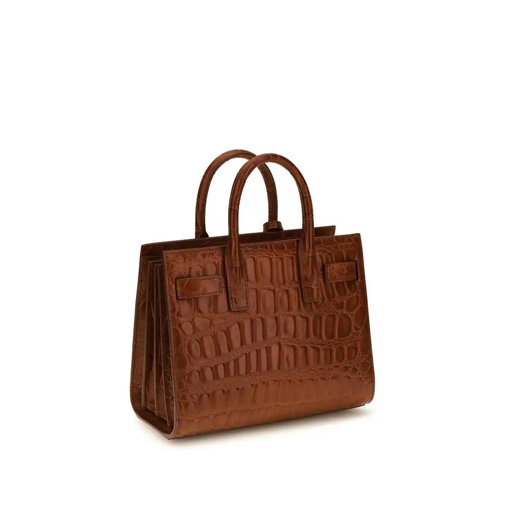 Saint Laurent Brown Calf Leather Bos Taurus Shoulder Bag