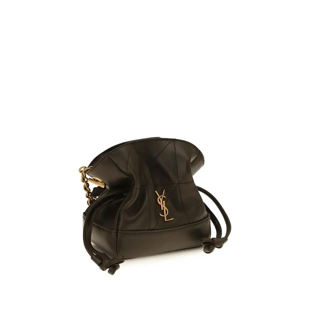 Pochette Saint Laurent bicolore en agneau Ovis Aries Aries