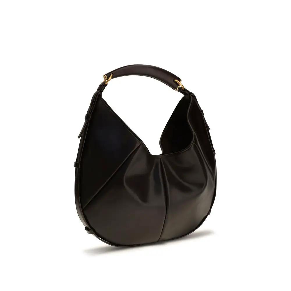 Sac porté épaule en daim marron pour femme – Saint Laurent Mombasa Medium Hobo SS26