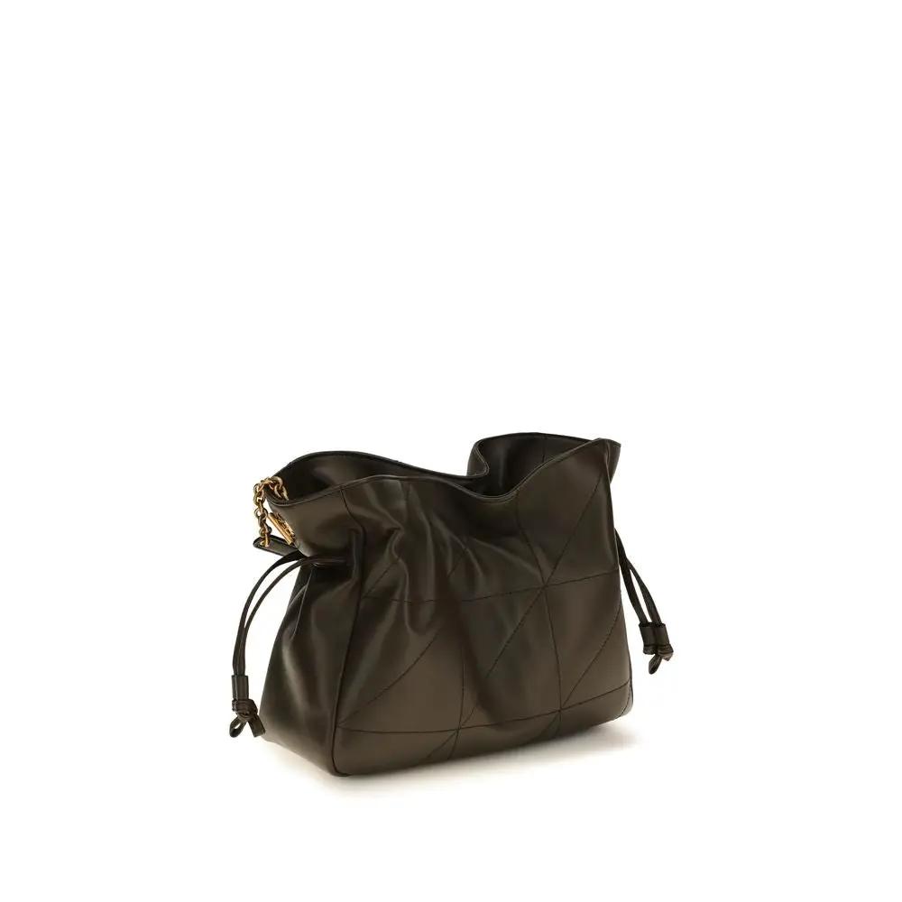 Women’s Jamie Pouch Shoulder Bag – Saint Laurent Bicolor Lamb Leather Cassandre SS26