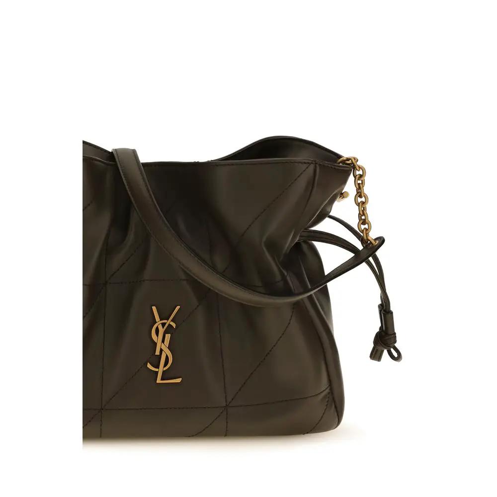 Women’s Jamie Pouch Shoulder Bag – Saint Laurent Bicolor Lamb Leather Cassandre SS26