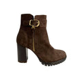 Borbonese Brown Leather Women Boot