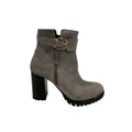 Bottes pour femmes en cuir gris bourbonais